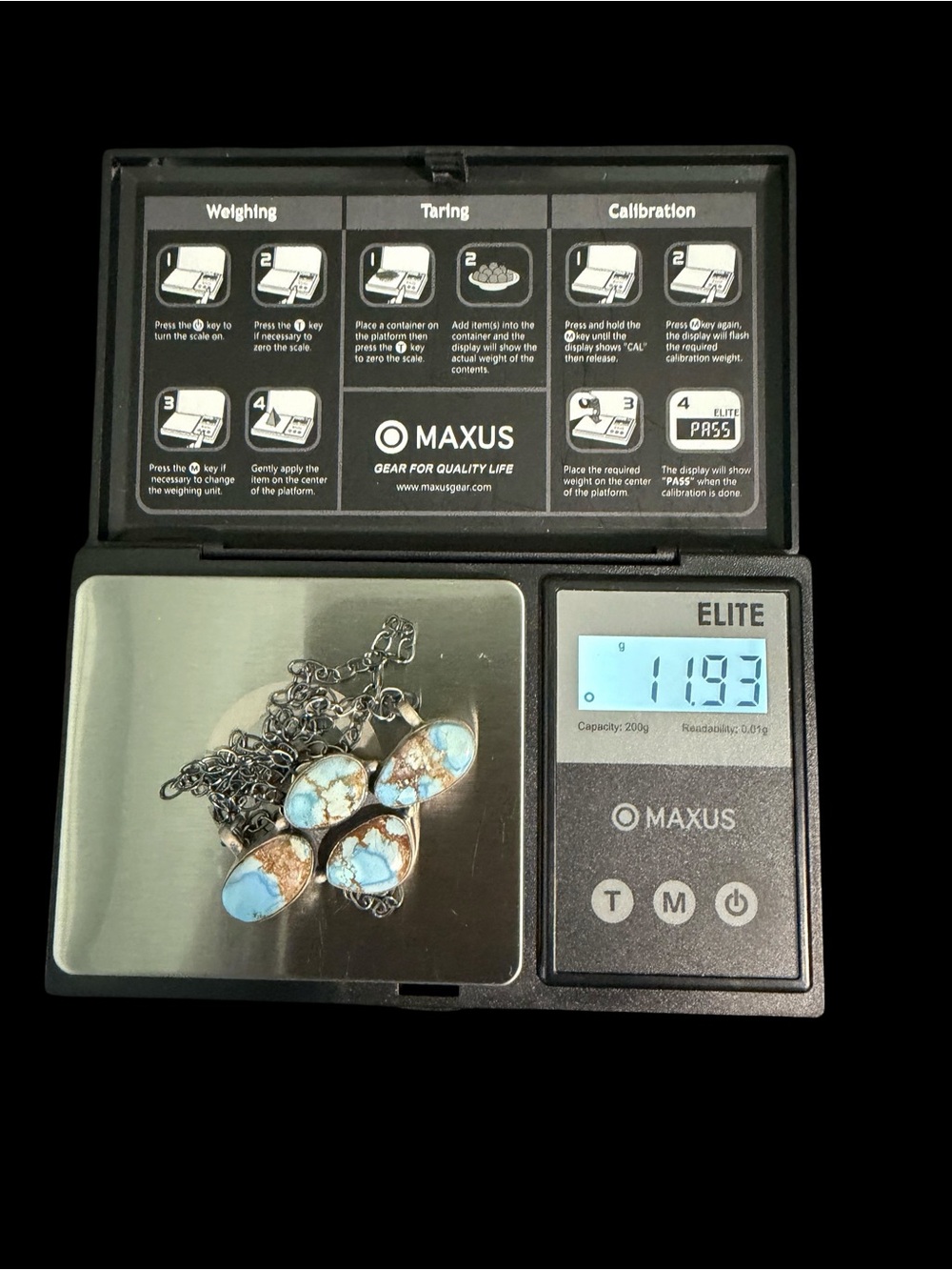 Golden Hills Turquoise Bar Necklace in Matted Solid Sterling Silver - Picture 9 of 9